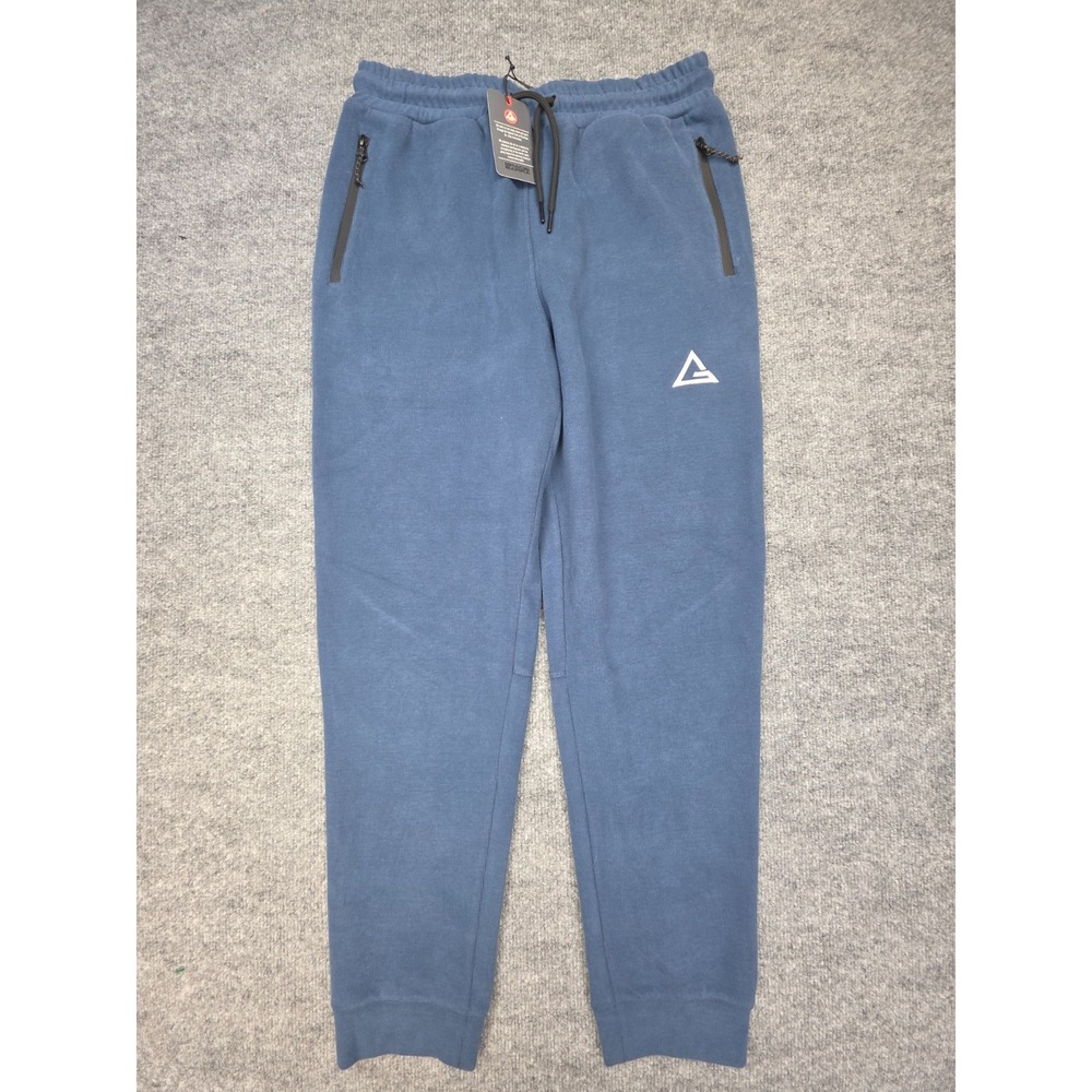 Gracie Barra Jogger Pants Men's Medium Blue Zip Pockets Stretch NWT